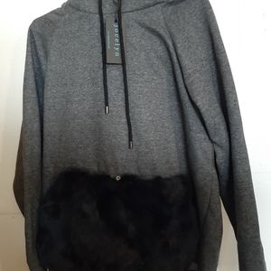 Jocelyn Women's XS Real Fur Hoodie Nwt
